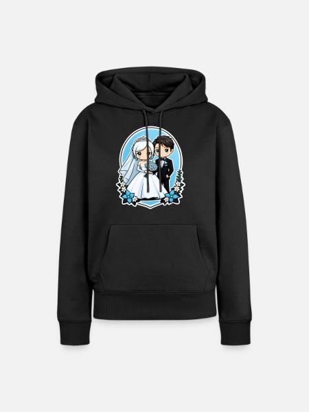 Just Married - Zur Hochzeit - Frauen Premium Bio Hoodie - Schwarz