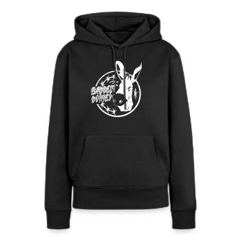 Le pire âne - Sweat à capuche Premium bio Femme - noir - Devant - Julia (174cm)