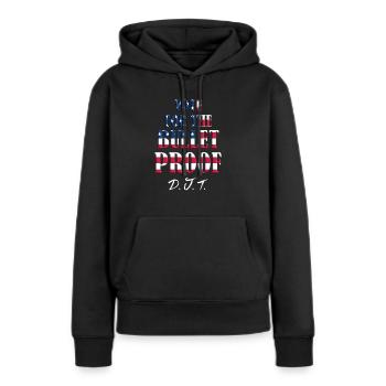 Votez républicain - Sweat à capuche Premium bio Femme - noir - Devant - Julia (174cm)