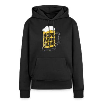 Hops And Dreams Homebrew Brewer Bière artisanale - Sweat à capuche Premium bio Femme - noir - Devant - Julia (174cm)