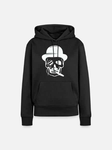 skull sir - Frauen Premium Bio Hoodie - Schwarz