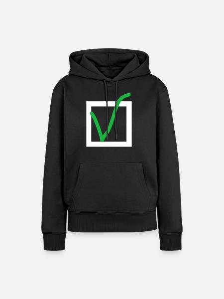 Abhaken - Frauen Premium Bio Hoodie - Schwarz