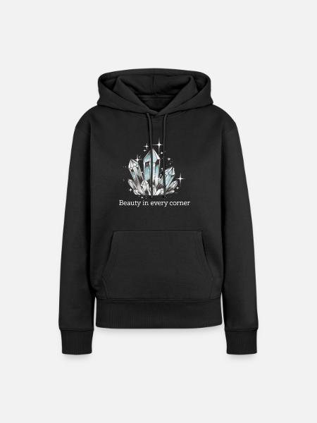 FUNKELND - Frauen Premium Bio Hoodie - Schwarz