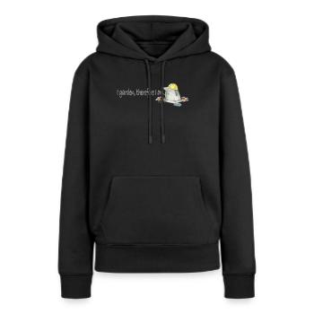 Niedlicher Maulwurf-Gärtner Cute Mole Gardener - Frauen Premium Bio Hoodie - Schwarz - Vorne - Julia (174cm)