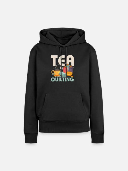 Tea & Quilting Sewing Quilter - Frauen Premium Bio Hoodie - Schwarz