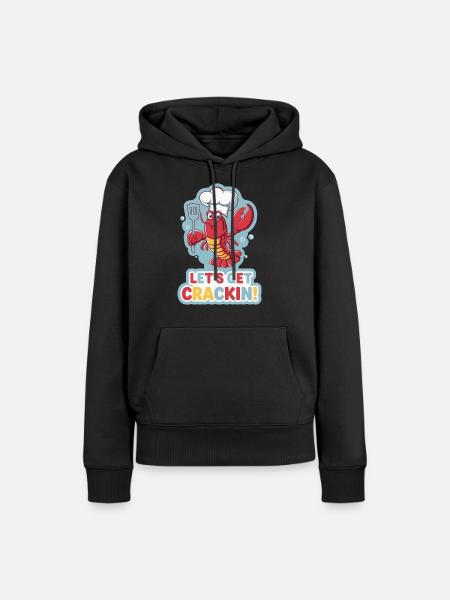 LASS UNS LOSLEGEN - Frauen Premium Bio Hoodie - Schwarz