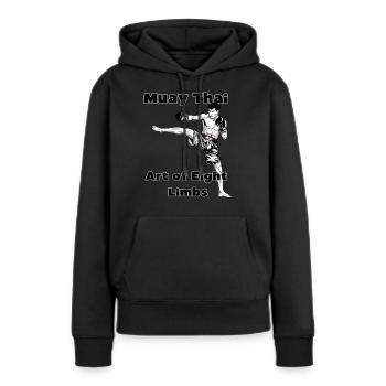 Muay Thai Art of Eight Limmbs - Frauen Premium Bio Hoodie - Schwarz - Vorne - Julia (174cm)