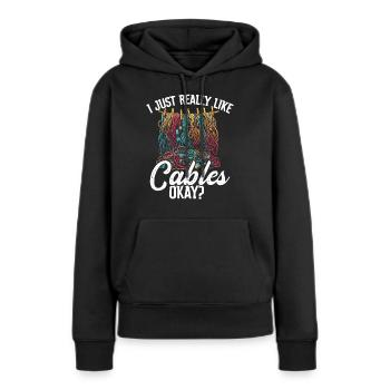 AV-Technik AV-Techniker Audiovisueller Techniker - Frauen Premium Bio Hoodie - Schwarz - Vorne - Julia (174cm)