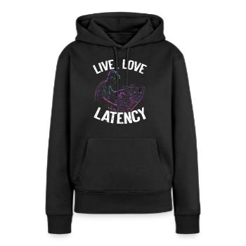 AV-Technik AV-Techniker Audiovisueller Techniker - Frauen Premium Bio Hoodie - Schwarz - Vorne - Julia (174cm)