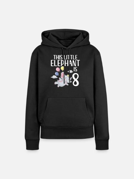 Elephant Lovers Gifts - Frauen Premium Bio Hoodie - Schwarz