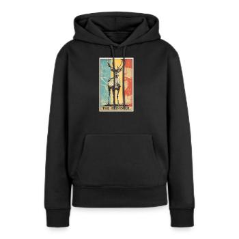 Renne Renne - Sweat à capuche Premium bio Femme - noir - Devant - Julia (174cm)