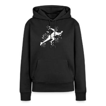 Sprinter Colorsplash Sprintender Sprint - Sweat à capuche Premium bio Femme - noir - Devant - Julia (174cm)