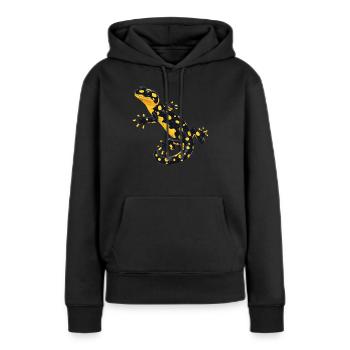 Salamandres Salamandres - Sweat à capuche Premium bio Femme - noir - Devant - Julia (174cm)