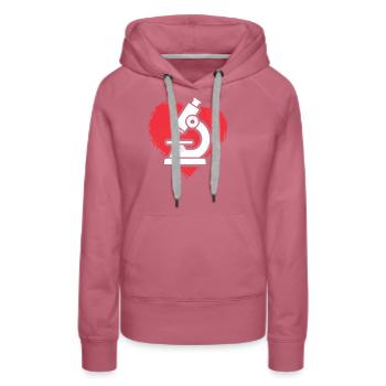 Amour Scientifique de laboratoire médical Drôle Scientifique MLS - Sweat à capuche Premium bio Femme - mauve - Devant - Isabella (175cm)