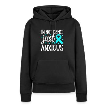 Trouble anxieux Trouble anxieux - Sweat à capuche Premium bio Femme - noir - Devant - Julia (174cm)
