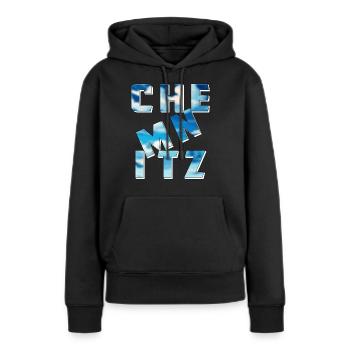 CHEMNITZ - Sweat à capuche Premium bio Femme - noir - Devant - Julia (174cm)