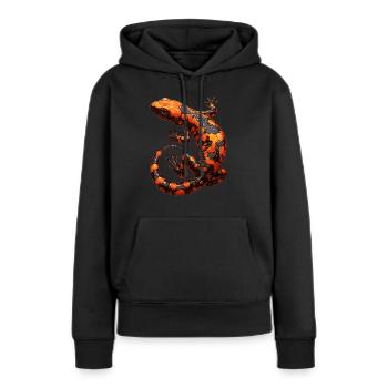 Salamandres Salamandres - Sweat à capuche Premium bio Femme - noir - Devant - Julia (174cm)