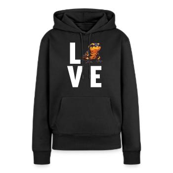 Salamandres Salamandres - Sweat à capuche Premium bio Femme - noir - Devant - Julia (174cm)
