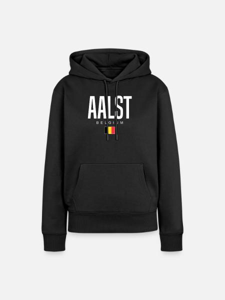Aalst Belgien - Frauen Premium Bio Hoodie - Schwarz