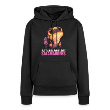 Salamandres Salamandres - Sweat à capuche Premium bio Femme - noir - Devant - Julia (174cm)