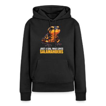 Salamandres Salamandres - Sweat à capuche Premium bio Femme - noir - Devant - Julia (174cm)