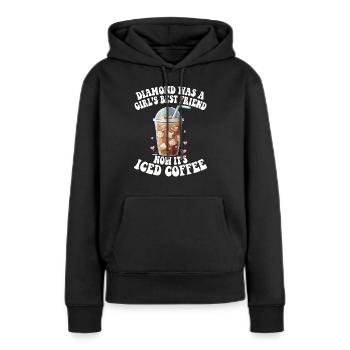 Iced Coffee Freundin Ehefrau Valentinstag - Frauen Premium Bio Hoodie - Schwarz - Vorne - Julia (174cm)