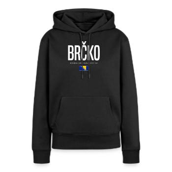 Brcko Bosnien und Herzegowina - Frauen Premium Bio Hoodie - Schwarz - Vorne - Julia (174cm)
