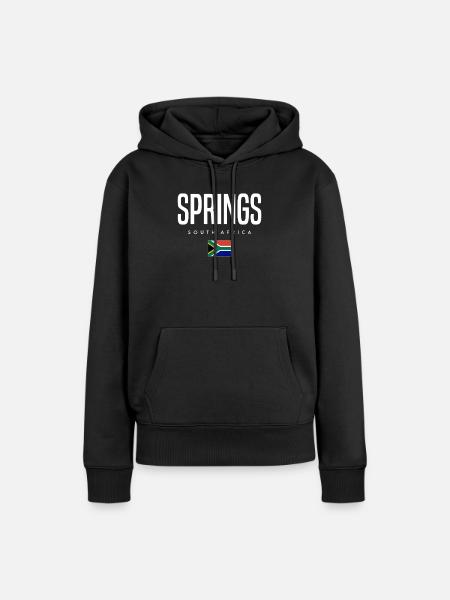 Springs Südafrika - Frauen Premium Bio Hoodie - Schwarz