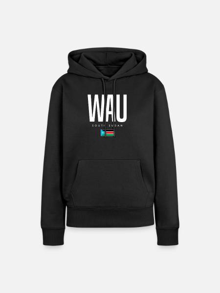 Wau Südsudan - Frauen Premium Bio Hoodie - Schwarz
