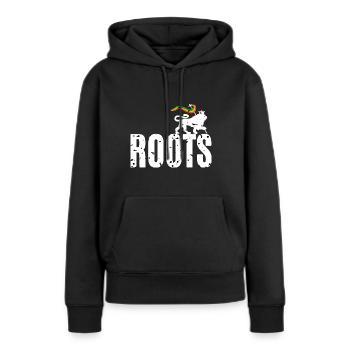 Roots Reggae - Frauen Premium Bio Hoodie - Schwarz - Vorne - Julia (174cm)