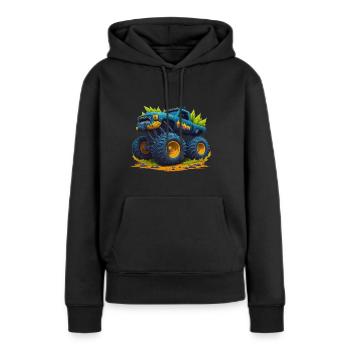Monster truck - Sweat à capuche Premium bio Femme - noir - Devant - Julia (174cm)