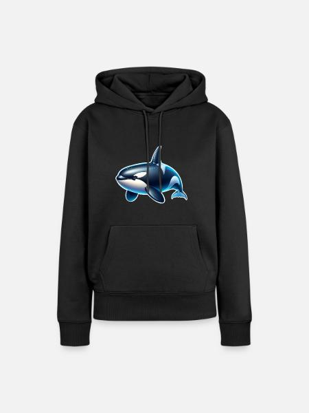 Orca Schwertwal - Frauen Premium Bio Hoodie - Schwarz