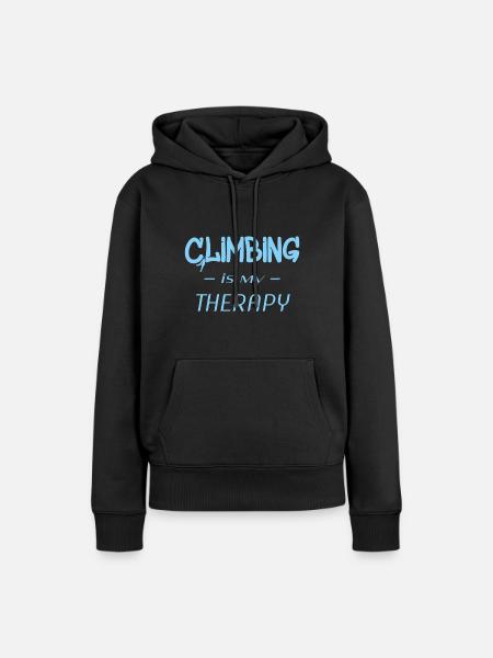 Climbing - Frauen Premium Bio Hoodie - Schwarz