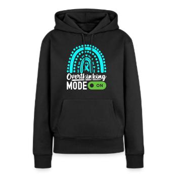 Trouble anxieux Trouble anxieux - Sweat à capuche Premium bio Femme - noir - Devant - Julia (174cm)