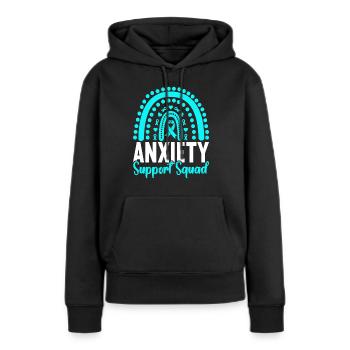 Trouble anxieux Trouble anxieux - Sweat à capuche Premium bio Femme - noir - Devant - Julia (174cm)