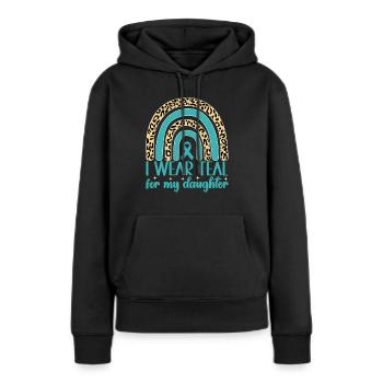 Trouble anxieux Trouble anxieux - Sweat à capuche Premium bio Femme - noir - Devant - Julia (174cm)