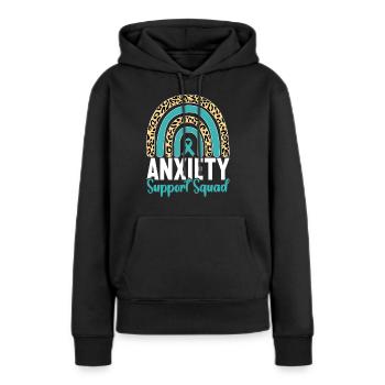 Trouble anxieux Trouble anxieux - Sweat à capuche Premium bio Femme - noir - Devant - Julia (174cm)