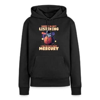 Mercure - Sweat à capuche Premium bio Femme - noir - Devant - Julia (174cm)