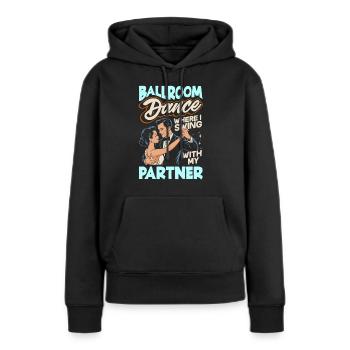 Gesellschaftstanz Tanzpartner Outfit Tänzer Tanzen - Frauen Premium Bio Hoodie - Schwarz - Vorne - Julia (174cm)