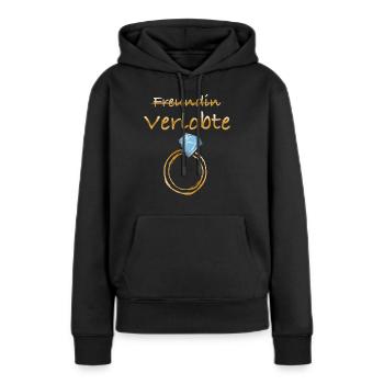 Freundin durchgestrichen Verlobte - Frauen Premium Bio Hoodie - Schwarz - Vorne - Julia (174cm)