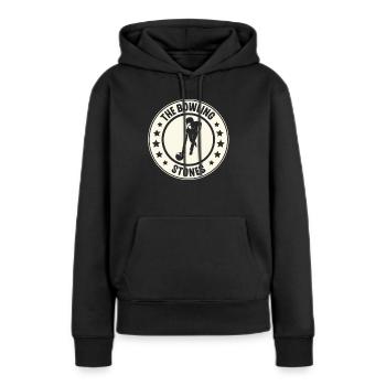 Bowling - Sweat à capuche Premium bio Femme - noir - Devant - Julia (174cm)