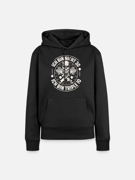 Darts - Frauen Premium Bio Hoodie - Schwarz