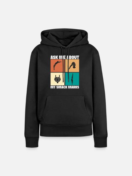 Kunstspringen Turmspringer Sprungbrett - Frauen Premium Bio Hoodie - Schwarz