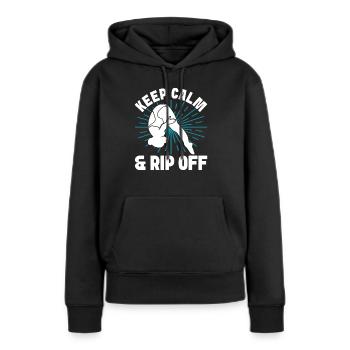 Kunstspringen Turmspringer Sprungbrett - Frauen Premium Bio Hoodie - Schwarz - Vorne - Julia (174cm)