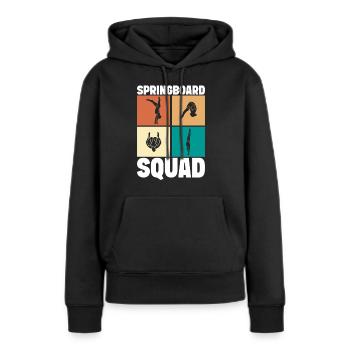 Kunstspringen Turmspringer Sprungbrett - Frauen Premium Bio Hoodie - Schwarz - Vorne - Julia (174cm)