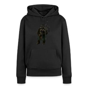 Cornemuse Gorilla - Sweat à capuche Premium bio Femme - noir - Devant - Julia (174cm)