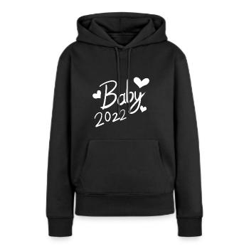 Baby 2022 - Neugeborenes 2022 - Frauen Premium Bio Hoodie - Schwarz - Vorne - Julia (174cm)