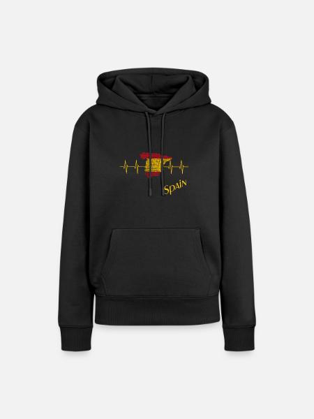 Spain - Frauen Premium Bio Hoodie - Schwarz