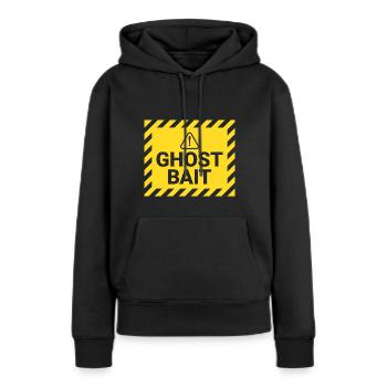 Appât fantôme d’enquêteur paranormal - Sweat à capuche Premium bio Femme - noir - Devant - Julia (174cm)
