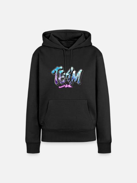 Team - Frauen Premium Bio Hoodie - Schwarz